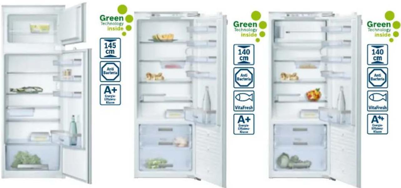 Green Technology inside 145 cm Anti Bacteria A+ Energie-Efficiency-Klasse Green Technology inside 140 cm Anti Bacteria VitaFresh A+ Energie-Efficiency-Klasse Green Technology inside 140 cm Anti Bacteria VitaFresh A++ Energie-Efficiency-Klasse
