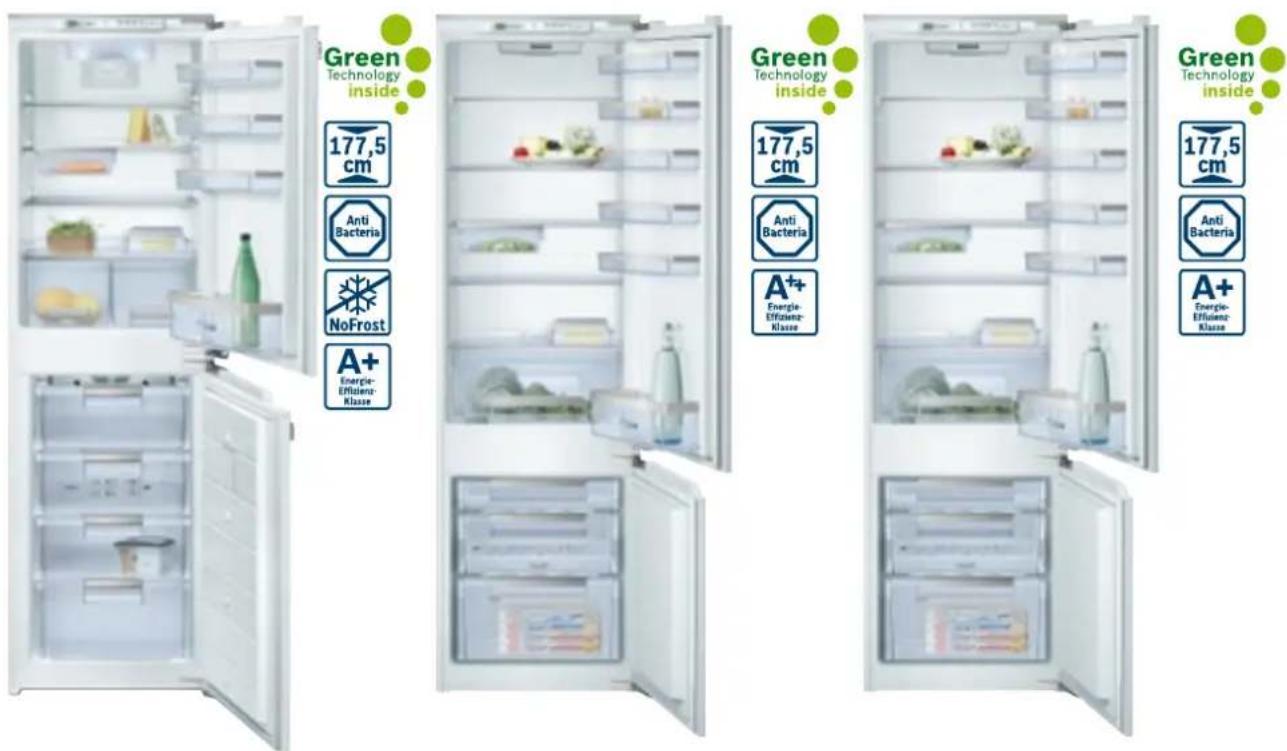 Green Technology inside 177,5 cm Anti Bacteria NoFrost A+ Energie- Efficiency- Klasse Green Technology inside 177,5 cm Anti Bacteria A+ Energie- Efficiency- Klasse Green Technology inside 177,5 cm Anti Bacteria A+ Energie- Efficiency- Klasse