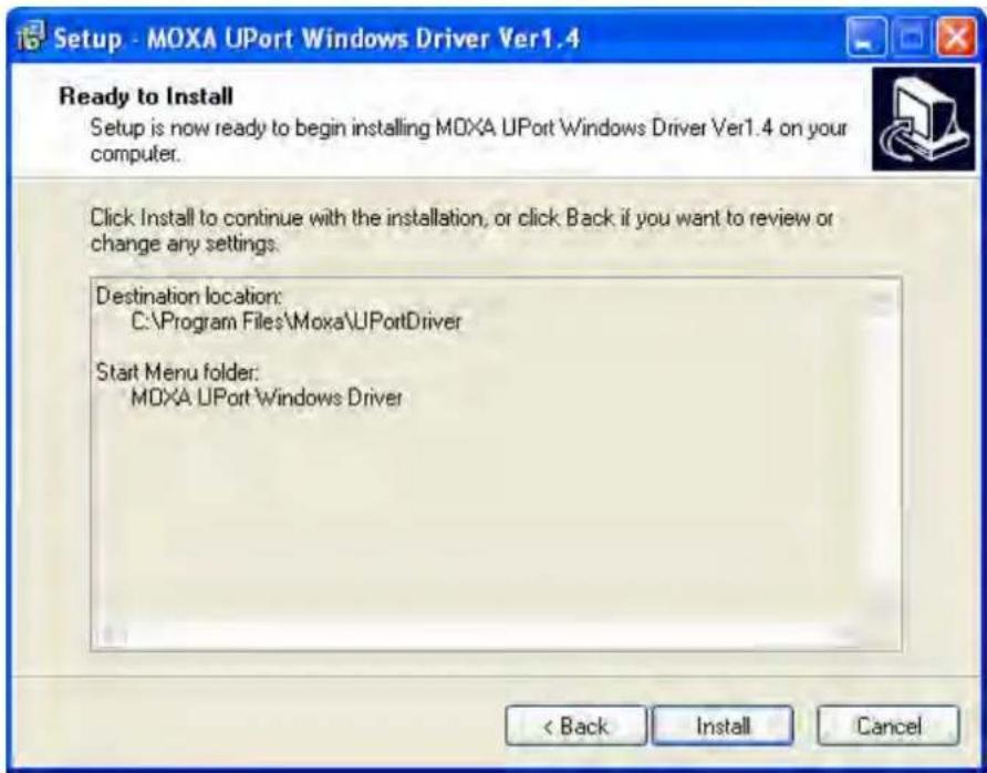 Moxa UPort 1410 - Installing the Windows Driver - 4