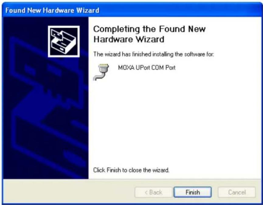 Moxa UPort 1410 - Installing the Driver for the Ports - 4