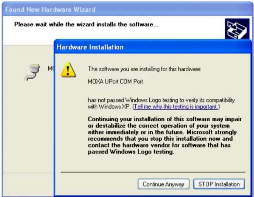 Moxa UPort 1410 - Installing the Driver for the Ports - 3