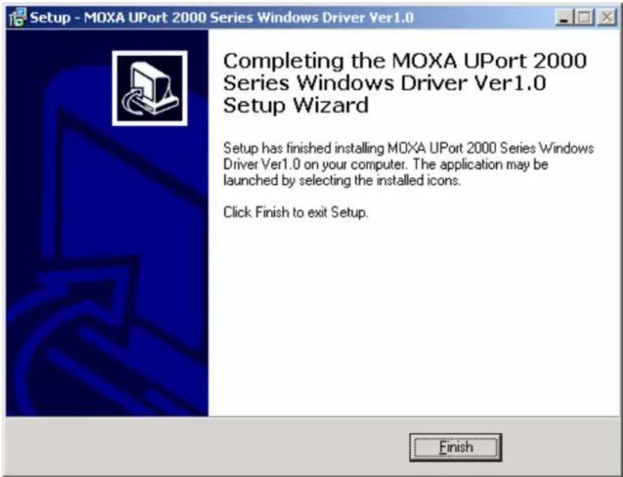 Moxa UPort 2210 - Installing the Windows Driver - 6