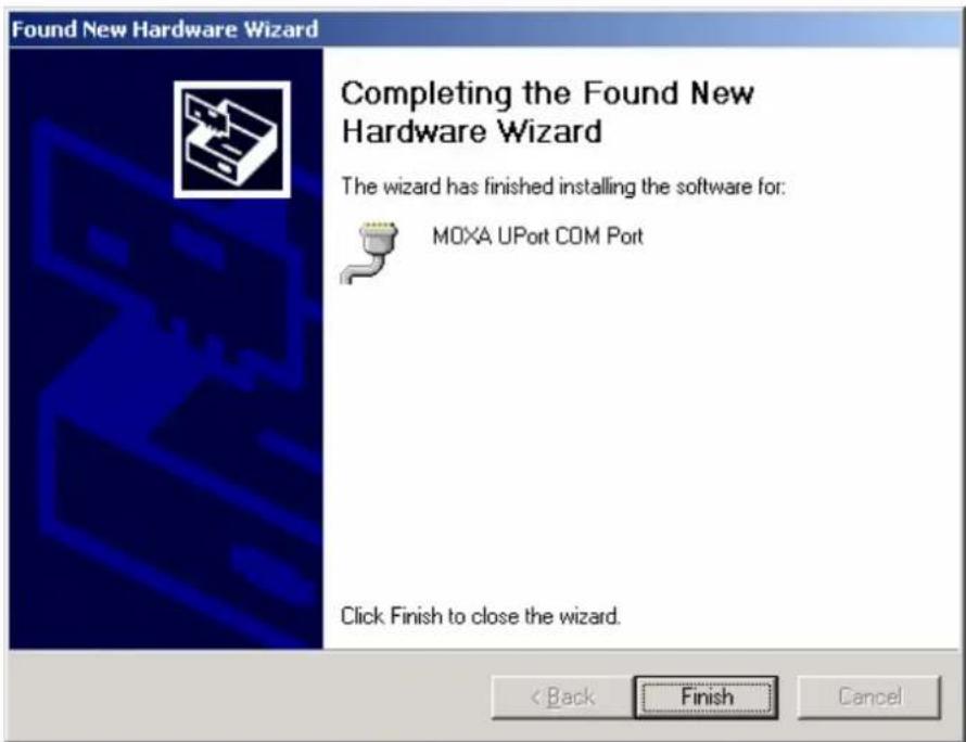 Moxa UPort 2210 - Installing the Driver for the Ports - 5