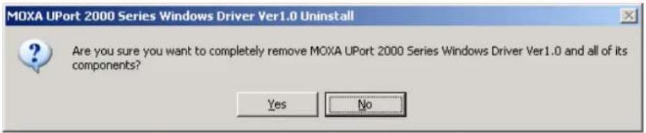 Moxa UPort 2210 - Uninstalling the Driver - 3