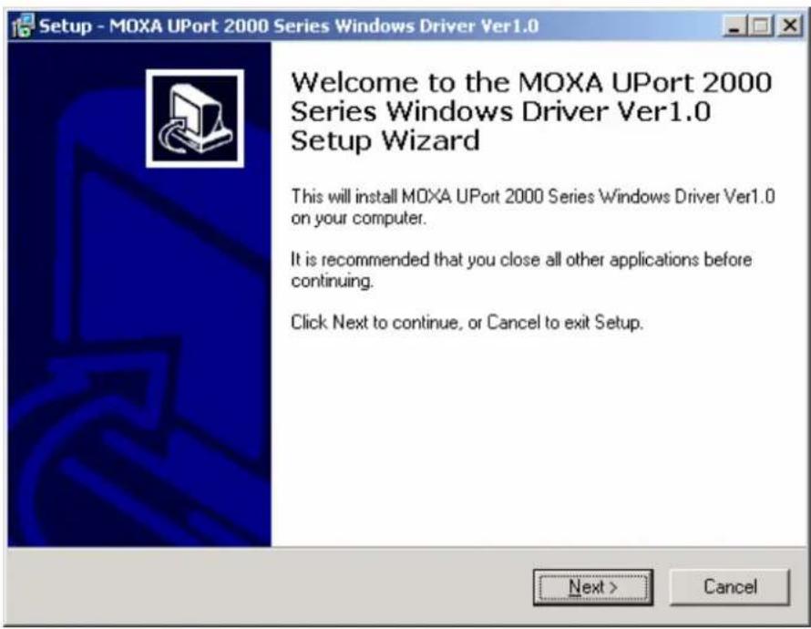 Moxa UPort 2210 - Installing the Windows Driver - 1