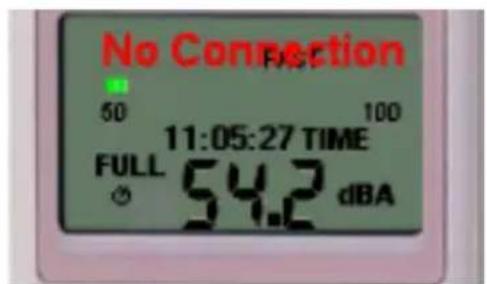 No Connection 50 100 11:05:27 TIME FULL 54.2 dBA