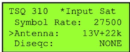 Fte maximal TSQ 310 - Satellite input ( Input Sat) - 1