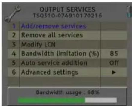 Fte maximal TSQ 310 - Set Output Services - 1