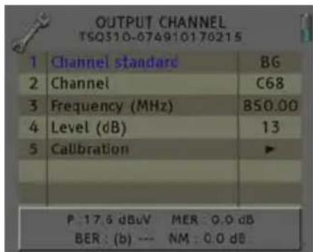 Fte maximal TSQ 310 - Output configuration - 1