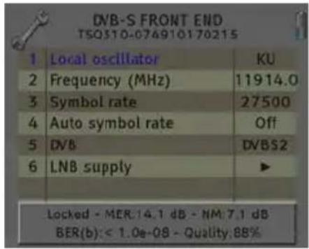 Fte maximal TSQ 310 - Input configuration - 1