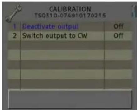 Fte maximal TSQ 310 - Output configuration - 2