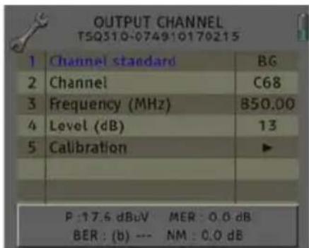 Fte maximal TSQ 310 CI - Output configuration - 1