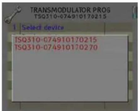 Fte maximal TSQ 310 CI - Module selection - 2