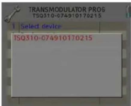 Fte maximal TSQ 310 CI - Module selection - 1