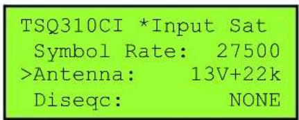 Fte maximal TSQ 310 CI - Satellite input (Input Sat) - 3