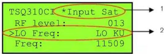 Fte maximal TSQ 310 CI - Satellite input (Input Sat) - 1