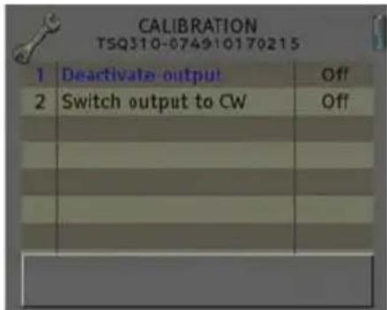 Fte maximal TSQ 310 CI - Output configuration - 2