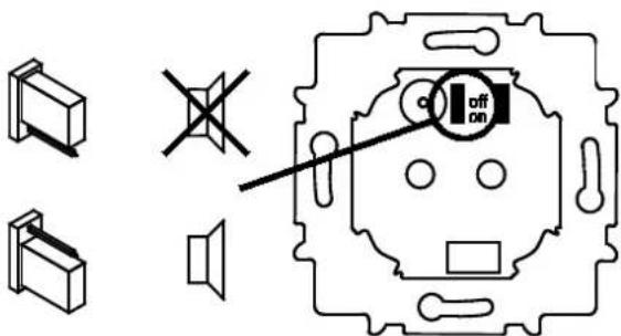 Busch-Jaeger 1564 U-12 - Akustische Signalisierung mit Steckbrücke einstellen (gilt nur für 1563 U) - 1