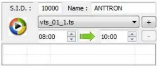 Anttron DTVCT2 - - Programming a video file (\*.ts) - 1