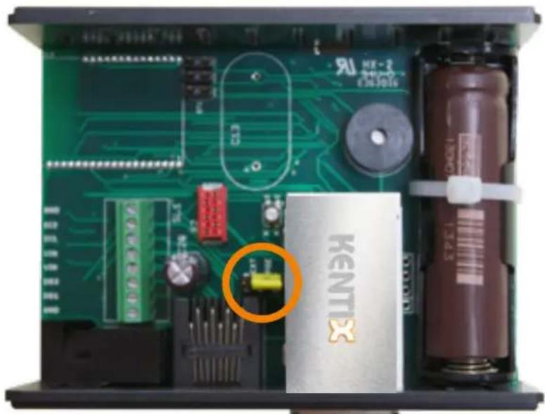 Kentix KMS-LAN-RF-B - Spannungsversorgung von PoE auf extern umstellen - 1