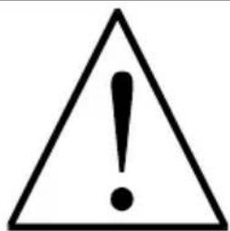 Warning symbol image with exclamation mark inside triangle