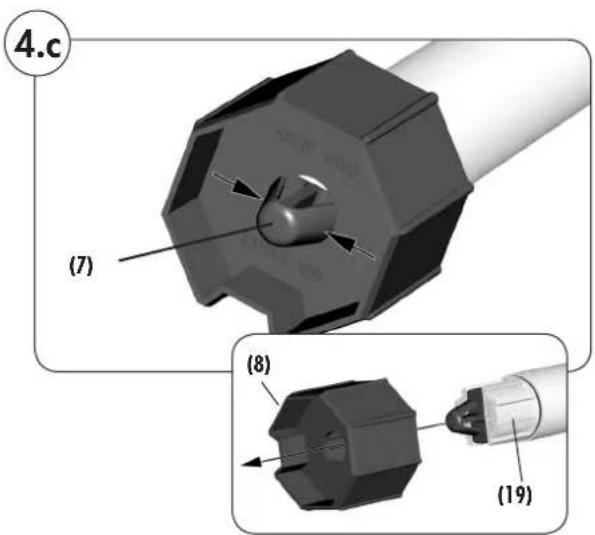 RADEMACHER RolloTube DuoFern ILFS - Dismounting the catch (Figure 4c) - 1