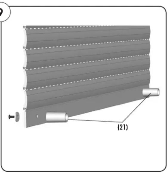 RADEMACHER RolloTube DuoFern ILFS - Mounting the roller shutter stopper or an end-rail (Figure ⑨) - 1