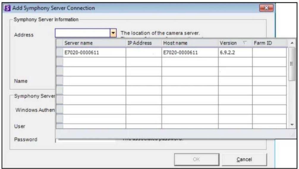 Aimetis E7040 - Verbindung mit dem Aimetis Symphony Server: - 1