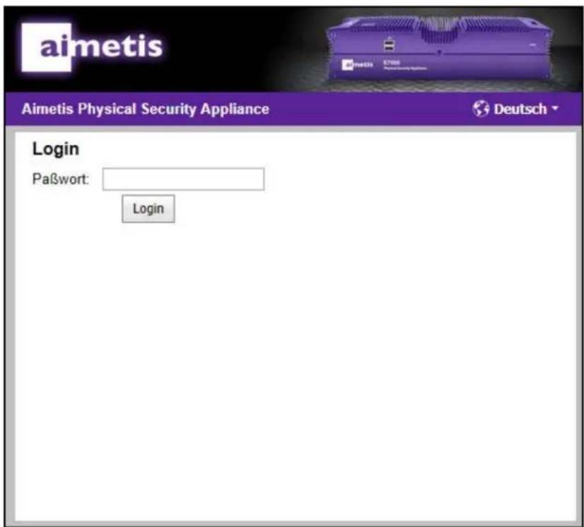 Aimetis E7040A - Login - 1