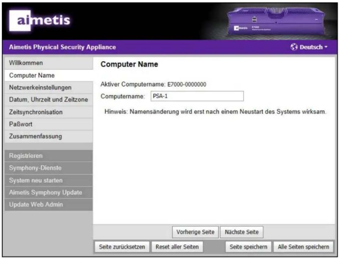 Aimetis E7060A - Computername - 1
