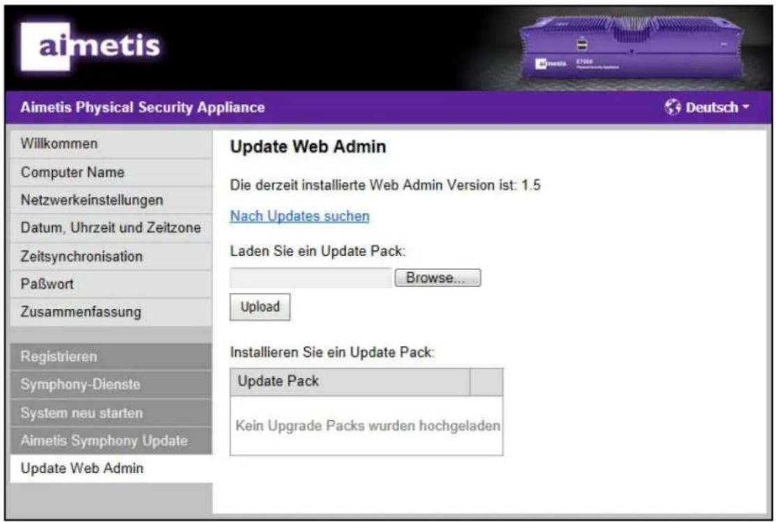 Aimetis E7020A - Systemaktualisierung - 1