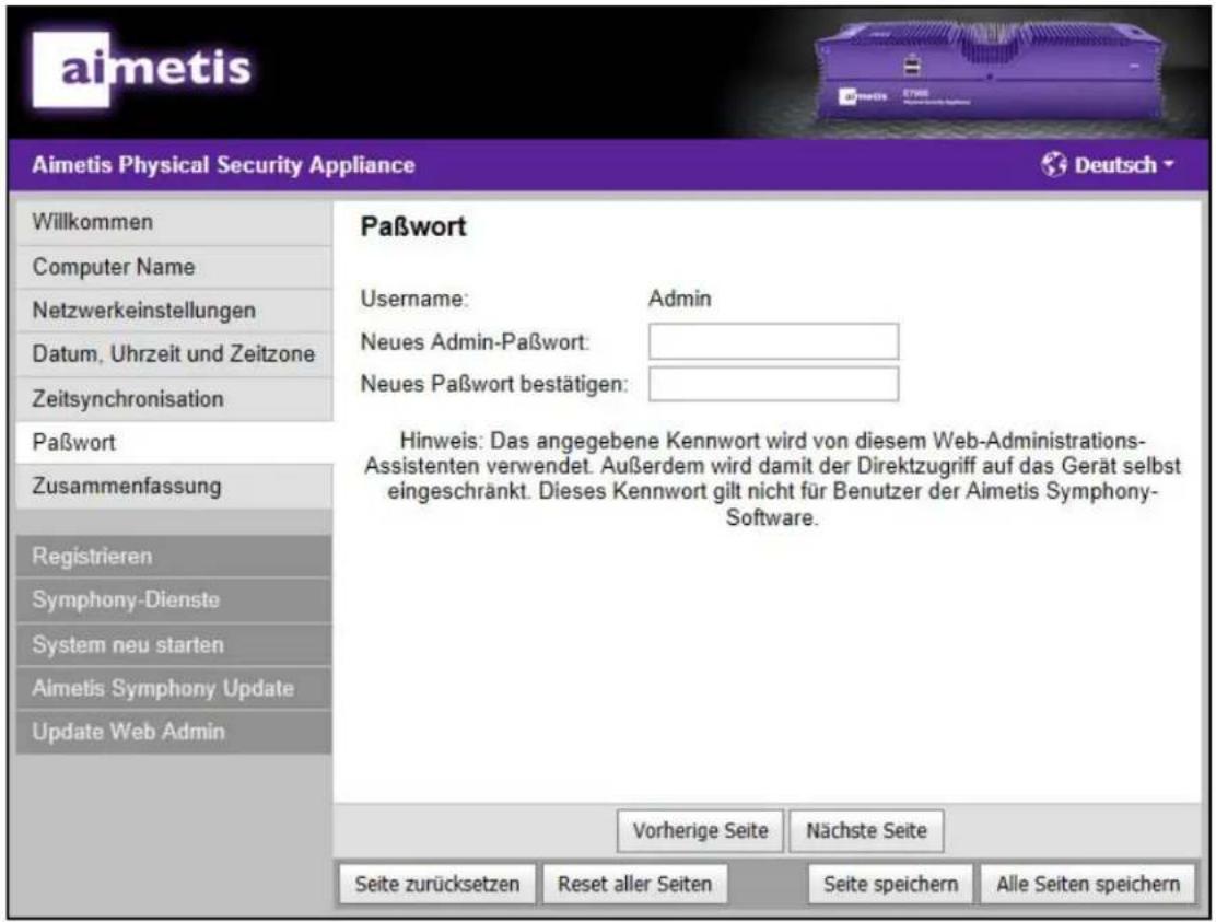 Aimetis E7020A - Passwort - 1