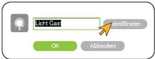 Licht Gas Identifizieren OK Abbrechen