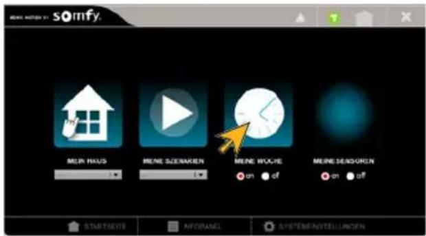 SOMFY MELN HUAS MENE SZENAKEN MUNE WOUE MUNE SENSORUN STARTSIDE INFORANG SYSTEMBRASTELLUNGEN