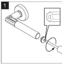 Assa Abloy Code Handle - So wechseln Sie die Batterien: - 1