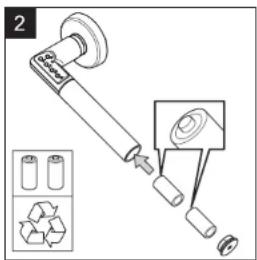 Assa Abloy Code Handle - So wechseln Sie die Batterien: - 2