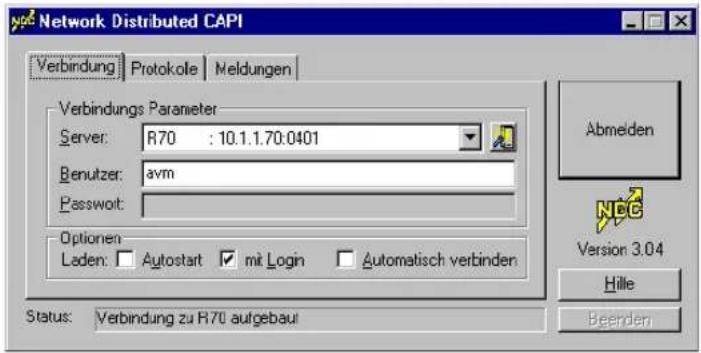 AVM Network Distributed ISDN - NDC starten - 1