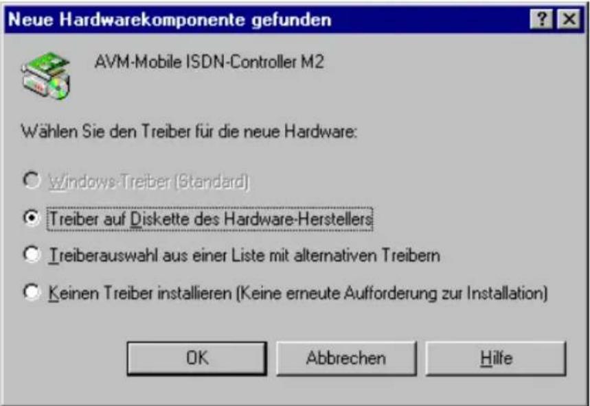 AVM Mobile ISDN-Controller M2 - Installation der Treibersoftware - 1