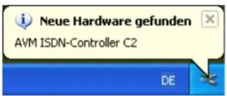 Neue Hardware gefunden AVM ISDN-Controller C2 DE
