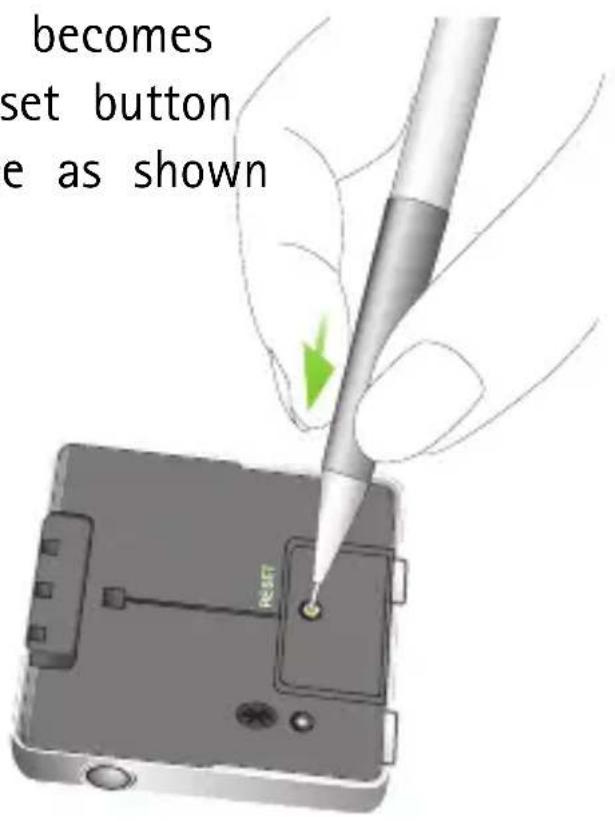 becomes set button e as shown