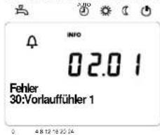 INFO 02.01 Fehler 30:Vorlauffühler 1