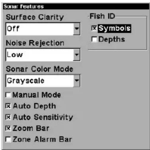 LOWRANCE LMS-320DF - Fish I.D. ^TM (Fish Symbols & Depths) - 2