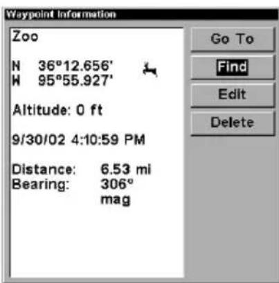 LOWRANCE LMS-320DF - Find Waypoints - 8