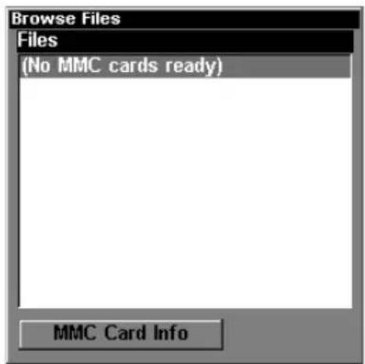 LOWRANCE LMS-320DF - Check MMC Files and Storage Space - 2
