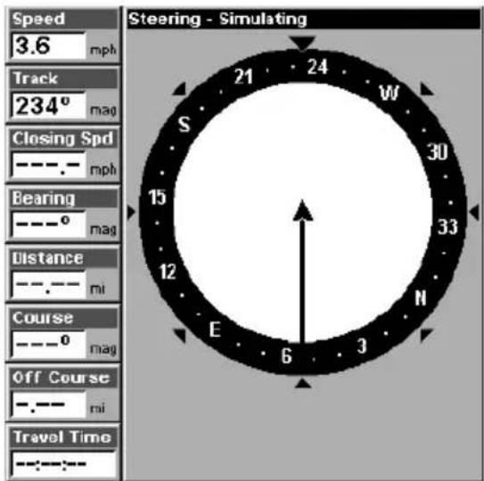 LOWRANCE LMS-320DF - Navigation Page - 1