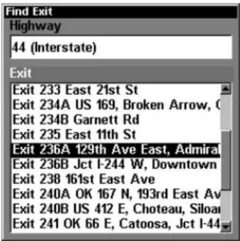 LOWRANCE LMS-320DF - Find Interstate Highway Exits - 4