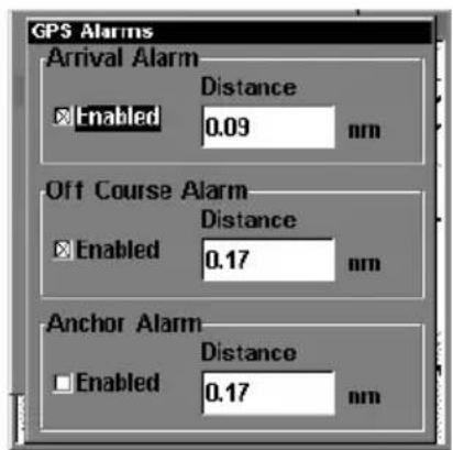 LOWRANCE LMS-320DF - Alarms - 2