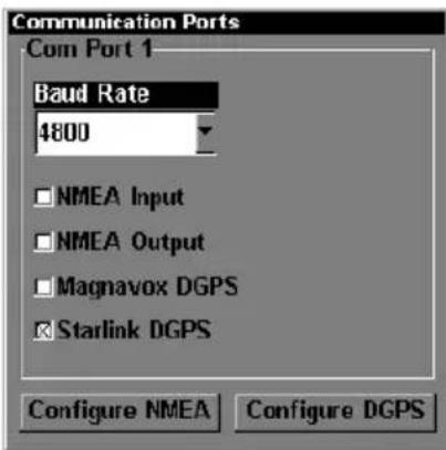 LOWRANCE LMS-320DF - Communications Port Configuration - 2