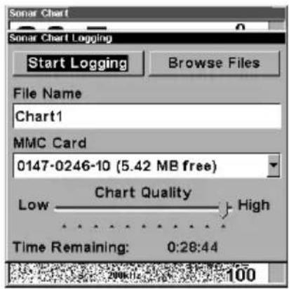 LOWRANCE LMS-320DF - Log Sonar Chart Data - 2