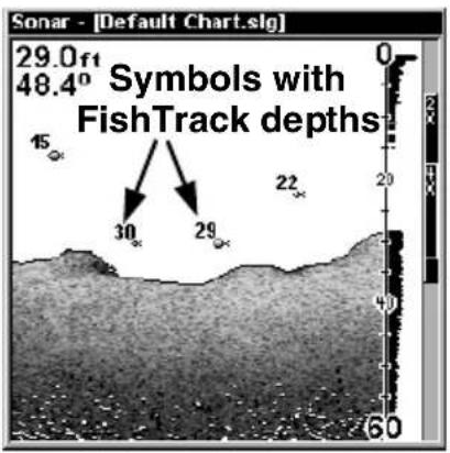 LOWRANCE LMS-320DF - To turn on FishTrack: - 3